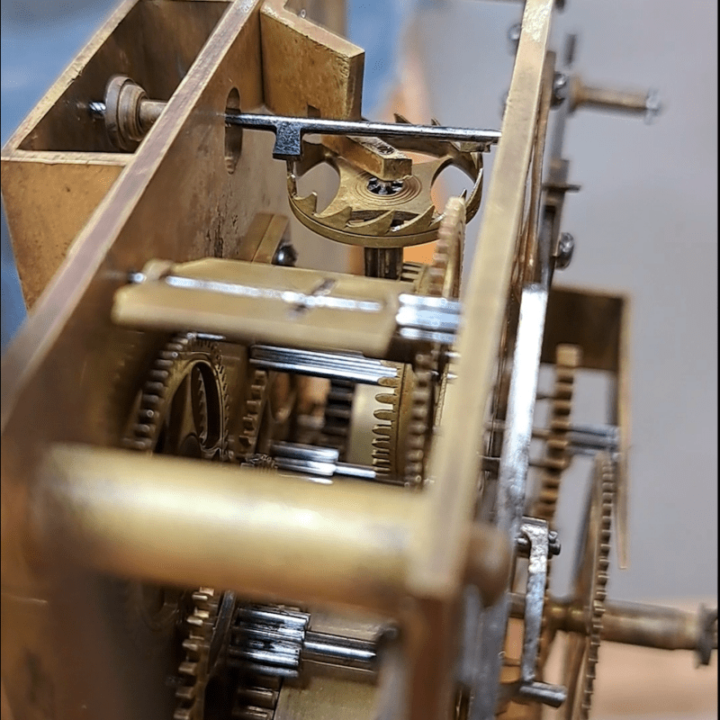 Mid 19th c. Verge Clock in a&nbsp;Painting