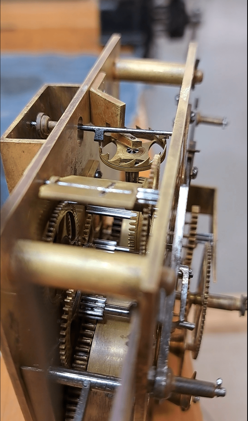 Mid 19th c. Verge Clock in a&nbsp;Painting