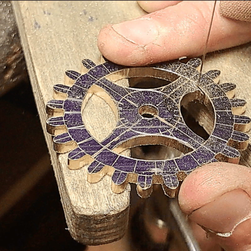 Filing a Brass Gear by Hand with a Dividing Plate: Third Wheel for the&nbsp;Engine